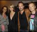 EXCLU : Karine Silla, Laeticia Hallyday, Vincent Perez et David Hallyday dans les coulisses du Stade de France après le concert de Johnny Hallyday, le 17 juin 2012.