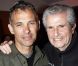 EXCLU : Paul Belmondo et Claude Lelouch dans les coulisses du Stade de France après le concert de Johnny Hallyday, le 17 juin 2012.