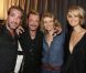 EXCLU : Jean Dujardin et Alexandra Lamy, Johnny et Leaticia Halliday dans les coulisses du Stade de France après le concert, le 17 juin 2012.