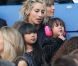 Photos exclusives, reproduction interdite : Johnny Hallyday a fêté ses 69 ans au Stade de France le 15 juin et donné 3 concerts les 15,16 et 17 Juin. Alexandra Golovanoff, une grande amie de Laeticia avec Jade et Joy