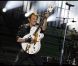 Photos exclusives, reproduction interdite : Johnny Hallyday a fêté ses 69 ans au Stade de France le 15 juin et donné 3 concerts les 15,16 et 17 Juin. Johnny avec sa nouvelle guitare, cadeau d'anniversaire de son manager Seb Farran et son équipe.