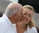 Amando Ortega et sa fille Marta Ortega Perez durant le Jumping de Monaco, le 29 juin 2012.