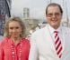 Roger Moore et son épouse Kristina Tholstrup durant le Jumping de Monaco, le 29 juin 2012.