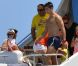 Cristiano Ronaldo et Irina Shayk entourés de leur famille et du fils de CR7 lors de leurs vacances à Saint-Tropez le 3 juillet 2012