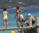 Cristiano Ronaldo et Irina Shayk entourés de leur famille et du fils de CR7 lors de leurs vacances à Saint-Tropez le 3 juillet 2012