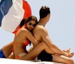 Cristiano Ronaldo et Irina Shayk amoureux lors de leurs vacances à Saint-Tropez le 3 juillet 2012