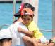 Cristiano Ronaldo et son fils Cristiano le 3 juillet 2012 à Saint-Tropez