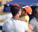 Cristiano Ronaldo tendre et câlin avec son fils Cristiano le 3 juillet 2012 à Saint-Tropez