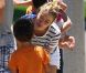 LeAnn Rimes passe une excellente journée avec les fils de son mari Eddie Cibrian Mason et Jake le 2 juillet 2012 dans un superbe parc de Malibu