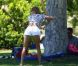 LeAnn Rimes s'éclate comme une folle avec les fils de son mari Eddie Cibrian Mason et Jake le 2 juillet 2012 dans un superbe parc de Malibu