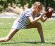 LeAnn Rimes s'éclate comme une folle avec les fils de son mari Eddie Cibrian Mason et Jake le 2 juillet 2012 dans un superbe parc de Malibu