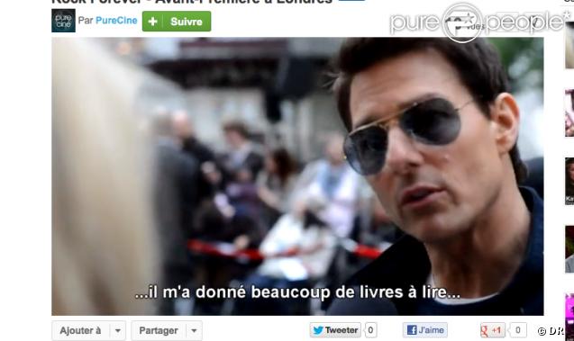 Interviews exclusives de Tom Cruise, Malin Akerman, Julianne Hough, Diego Boneta et Russell Brand à Londres pour l'avant-première de  Rock Forever . Juin 2012.