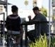Benji Madden déjeune dans un restaurant de Los Angeles avec sa petite amie, Eliza Doolittle, le samedi 7 juillet 2012.