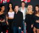 Stéphane Joffre-Roméas et l'équipe d'Hollywood Girls 2 lors de la conférence de rentrée de NRJ 12, à Paris, le 12 juillet 2012