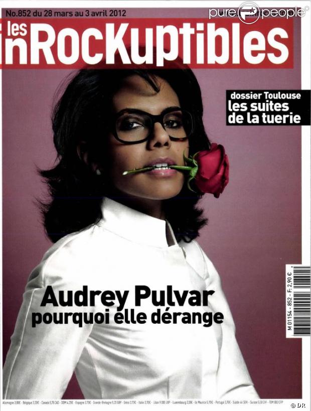 Audrey Pulvar en couverture des  Inrockuptibles , semaine du 28 mars au 3 avril 2012.