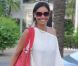 Inès Sastre, souriante, profite de ses vacances à Sotogrande en Espagne. Le 12 juillet 2012.