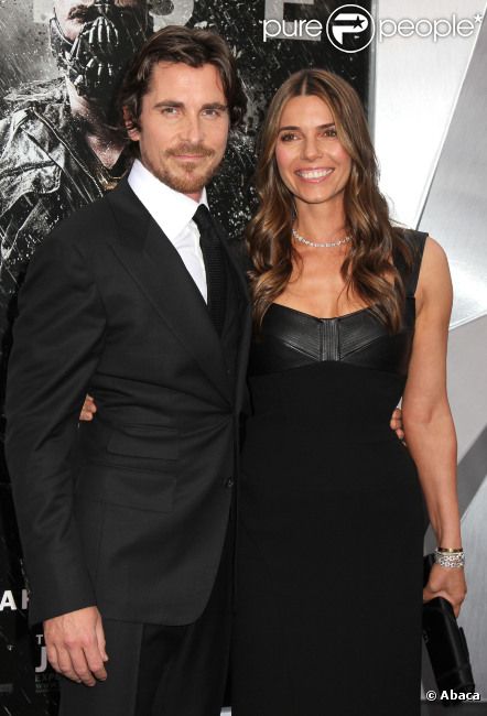 Christian Bale et Sibi Blazic à l'avant-première de  The Dark Knight Rises  à New York, le 16 juillet 2012.
