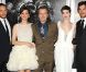 Tom Hardy, Marion Cotillard, Gary Oldman, Anne Hathaway et Christian Bale à l'avant-première de  The Dark Knight Rises  à New York, le 16 juillet 2012.