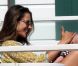 Moment de tendresse entre Alessandra Ambrosio et son fils Noah sur une plage de Malibu, le 20 juillet 2012.