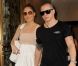 Jennifer Lopez, habillée d'une maxi-robe A.L.C., était stylée au bras de son amoureux Casper Smart avec qui elle célébrait ses 43 ans. New York, le 24 juillet 2012.