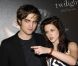 Robert Pattinson et Kristen Stewart le 8 décembre 2008 à Paris pour la promotion du premier épisode de Twilight au cinéma