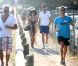 Paris Hilton se promène sur la plage de Pampelonne, à St-Tropez, le samedi 28 juillet 2012.