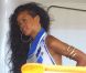  Rihanna dédicace le scooter des membres de l'équipage de sin yacht le Latitude à Antibes le 29 juillet 2012 