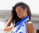  Rihanna dédicace le scooter des membres de l'équipage de sin yacht le Latitude à Antibes le 29 juillet 2012 