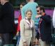 Le prince héritier Guillaume de Luxembourg et sa fiancée dans les tribunes de Wimbledon avec la princesse Alexandra et la grande-duchesse Maria Teresa, à Londres le 31 juillet 2012, pour le second tour de Gilles Muller, battu par Istomin.
