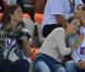 Le prince Louis de Luxembourg et son épouse la princesse Tessy dans les gradins de l'Aquatics Centre de Londres le 31 juillet 2012.