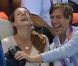 La princesse Alexandra de Luxembourg a immortalisé ces bons moments en famille dans les gradins de l'Aquatics Centre de Londres le 31 juillet 2012.
