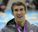 Micheal Phelps le 2 août 2012 après avoir glané une nouvelle médaille d'or sur le 200m 4 nages lors des Jeux Olympiques de Londres