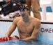 Micheal Phelps le 2 août 2012 après avoir glané une nouvelle médaille d'or sur le 200m 4 nages lors des Jeux Olympiques de Londres