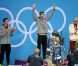 Micheal Phelps le 2 août 2012 après avoir glané une nouvelle médaille d'or sur le 200m 4 nages lors des Jeux Olympiques de Londres