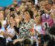 Debbie Phelps, maman de Michael Phelps, lors de la victoire de son fils le 2 août 2012 à Londres