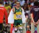 Oscar Pistorius, à l'issue de sa demi-finale conclue à la dernière place lors des Jeux olympiques de Londres le 5 août 2012