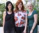 Jessica Paré, Christina Hendricks et Elisabeth Moss lors de la conférence de presse de  Mad Men  à Los Angeles, le 10 août 2012.