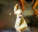 Lady Gaga et l'un de ses quatorze costumes conçus pour le Born This Way Ball. Ici à Bucarest, le 16 août 2012.