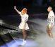 Lady Gaga en plein Born This Way Ball à Bucarest, le 16 août 2012.