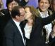François Hollande et Valérie Trierweiler sur la place de la Bastille à Paris. Il est minuit passé, le lundi 7 mai.