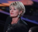 Sophie Davant, émue lors de l'émission pour le Téléthon en décembre 2011