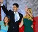 Janna Ryan et son mari Paul Ryan, colistier de Mitt Romney aux prochaines élections présidentielles américaines, ainsi que ses enfants Liza, Charlie et Sam lors du congrès républicain de Tampa le 29 août 2012