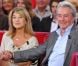 Nicole Calfan et Alain Delon lors de l'enregistrement de l'émission Vivement dimanche, diffusé sur France 2 le 9 septembre 2012