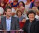 Robert Charlebois et son fils Victor lors de l'enregistrement de l'émission Vivement dimanche, diffusé sur France 2 le 9 septembre 2012