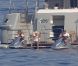 Sortie de couple, Jay-Z et Beyoncé s'apprêtent à faire du jet-ski à Saint-Jean-Cap-Ferrat, le 7 septembre 2012