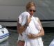 Beyoncé et Jay-Z quittent leur yacht avec leur fille Blue Ivy, le 8 septembre 2012 à Beaulieu-sur-mer