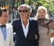 Vincent Darré, Arielle Dombasle et Bernard-Henri Lévy au mariage de Farida Khelfa et Henri Seydoux à la mairie du 17 arrondissement de Paris, le 1er septembre 2012.