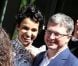 Mariage de Farida Khelfa et Henri Seydoux à la mairie du 17 arrondissement de Paris, le 1er septembre 2012.