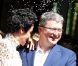 Mariage de Farida Khelfa et Henri Seydoux à la mairie du 17 arrondissement de Paris, le 1er septembre 2012.