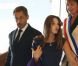 Nicolas Sarkozy et Carla Bruni au mariage de Farida Khelfa et Henri Seydoux à la mairie du 17 arrondissement de Paris, le 1er septembre 2012.